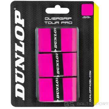 Padel racket overgrip DUNLOP TOUR PRO 3-blister pink