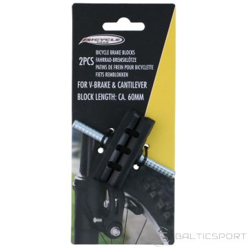 Bicycle Gear BRAKE PADS, 2 PCS, MOUNTING ON 60MM SHANK