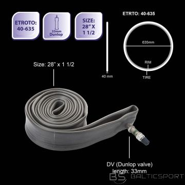 Bicycle Gear ВЕЛОСИПЕДНАЯ ТРУБА 28x1 1/2 DV