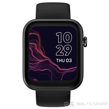 TicWatch GTH2 1.72”, Smart watch, TFT, Touchscreen, Heart rate monitor, Activity monitoring 24/7, Waterproof, Bluetooth, Black