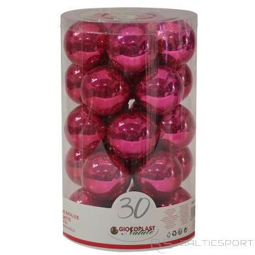 Egļu bumbas d6cm purpura 30gab.