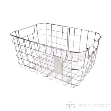 Front basket/front luggage rack BASIL ROBIN, with support for the front runner, metal, silver