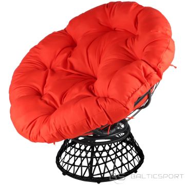 Saska Garden 360 DEGREES ROTATING GARDEN CHAIR WITH RED PILLOW
