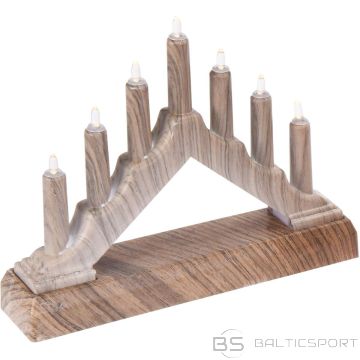 Christmas Decoration ADVENT CANDLE HOLDER 15.5x3.2x13.5CM 7 LED BATTERY POWERED TERRA