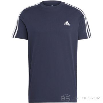 Adidas Essentials viena krekla 3 svītra T-krekls M IC9335 (L)