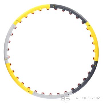 Masāžas riņķi hula hoop /HMS HHP005 PELĒKI DZELTENS HULA stīpa 85cm