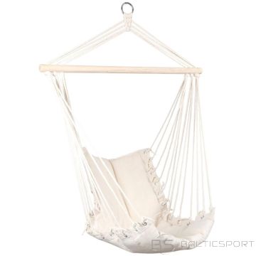 BS Brazīlijas šūpuļtīkla piekaramais krēsls 100x50cm Natura ar iešūtu spilvenu, balts (nav pieejams)