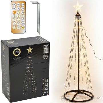 Koopman DECORATIVE CHRISTMAS TREE 370LED WARM WHITE 210CM BLACK