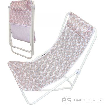 BS SALOKĀMS PLUDMALES KRĒSLS AR GALVAS ATBALSTU, ZILS UN ORANŽS (N/A)