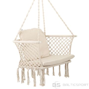 Saska Garden OPENWORK HAMMOCK HANGING CHAIR STORK&#39;S NEST 78x64CM ECRU