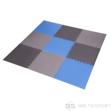 One Fitness MP10 MULTIPACK L. GRAY-BLUE- D.GRAY PUZZLE AIZSARGPAKLĀJS 60x60x1,0 CM (9 GAB. KOMPLEKTS)