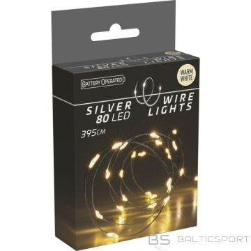 BS Ar baterijām darbināmas stiepļu lampas GARLAND 80 LED silti baltas (nav pieejamas)