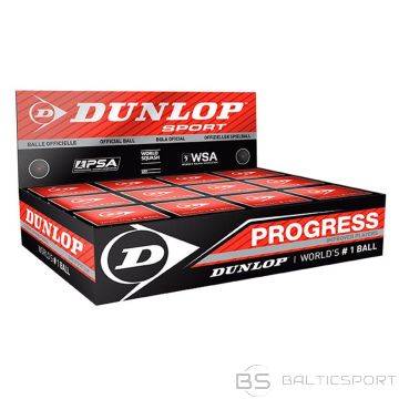 Squash balls DUNLOP PROGRESS 1 red dot 12 ball box WSF official