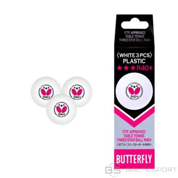 Piłeczka Butterfly R40+ *** 12 szt / biały