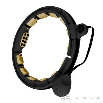 HHM13 Hula Hoop melnais/zeltais magnētiskais ar svaru un skaitītāju HMS