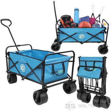 Enero Camp DELUXE FOLDABLE TRAVEL BEACH STROLLER 66x48x90CM WITH HANDLE BLUE