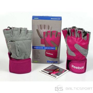 Fitnesa vingrošanas cimdi /Reebok Treniņu cimdi Fitness I300/Pink (XL)