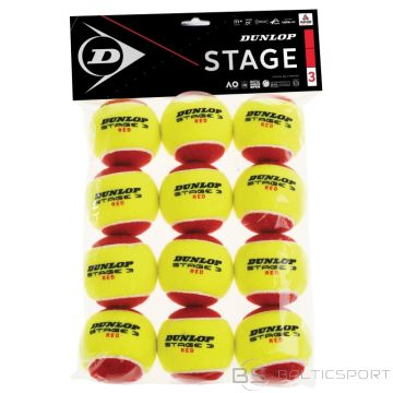 Tennis balls DUNLOP STAGE 3 12-polybag red