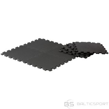 Pure 2 Improve PUZLES PAKLĀJS FITNESA IEKĀRTĀM 8GAB 30x30x0.9CM MELNS AIZSARGPAKLĀJS