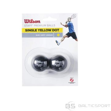 WILSON skvoša bumbiņas STAFF Iepakojumā 2 gb. - yellow dot