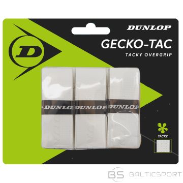 Tennis racket overgrip Dunlop GECKO-TAC white 3pcs- blister