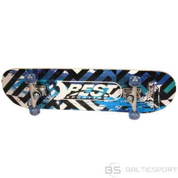 Best Sporting STREET BLUE WOODEN SKATEBOARD