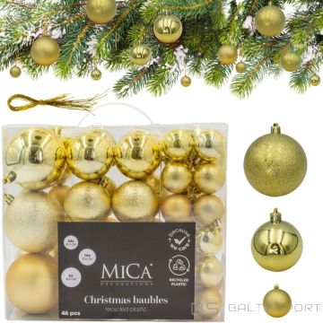 Mica DEKORATĪVAS PLASTMASAS ROTĀJUMU SEIFS 46 GAB. ZELTA KRĀSĀ (N/A)