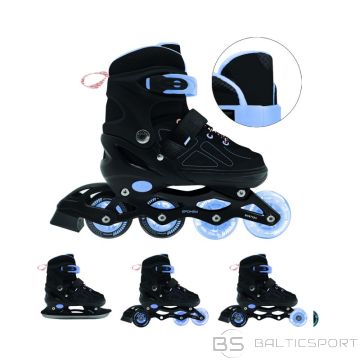 Spokey Quattro 4IN1 inline skates SPK-943430 size 34-37 BK/VT (34-37)