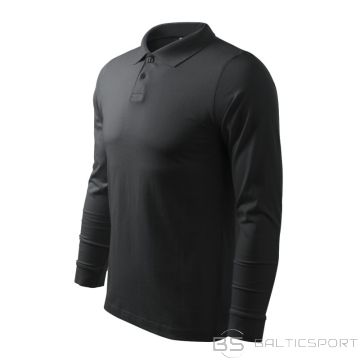 Malfini Single J. LS M MLI-21194 ebony gray polo shirt (S)