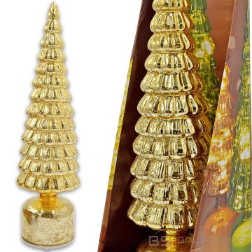 Koopman Dekoratīva Ziemassvētku eglīte zelta krāsā, LED, 13 kroņi, silti balta, 40 cm