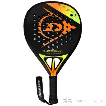 Padel tennis racket Dunlop INFERNO CARBON EXTREME 365g Hybrid PRO-EVA profesionalams black/yellow/orange
