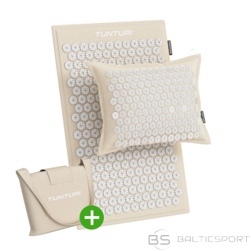 Akupunktūras paklājiņš un spilvens TUNTURI PRO akupresūras paklājiņš un spilvens, bēšs