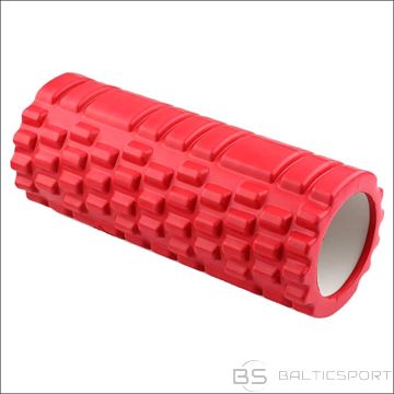 Masāžas rullis - Jogas rullis ar tekstūru / sarkans