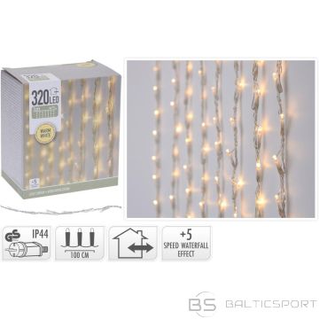 Christmas Decoration CHRISTMAS LIGHTS LIGHT CURTAIN WATERFALL EXT 320 LED WARM WHITE 5 SPEED