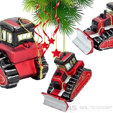 Edelman Mica Decorations stikla Ziemassvētku eglītes rotājums buldozers