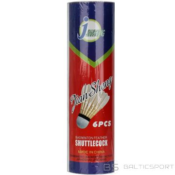 Techman Vieglā svara badmintona atspole 6 gab / Balta /