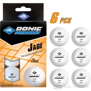Donic JADE POLY 40 WHITE TABLE TENNIS BALLS 6 PCS