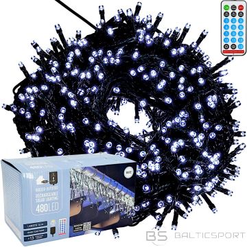 Koopman Saules gaismas virtene 480 LED 13 funkcijas USB vēsi balta