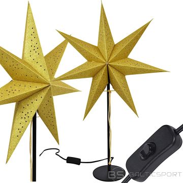 Koopman Stāvoša dekoratīva zvaigžņu lampa 65 cm E14 zelta