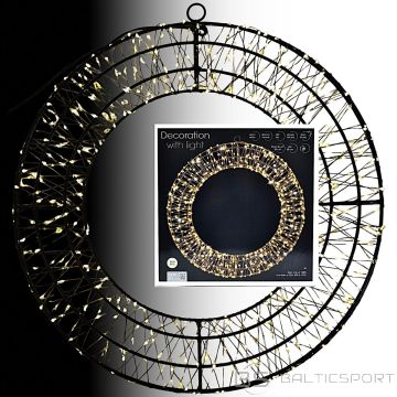 Koopman Ziemassvētku gaismas vainags 480 LED 38 cm melns