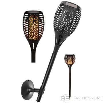 BS LUKTURIS AR SAULES ENERĢIJAS LAMPU, DEJOJOŠĀM LIESMĀM, 3IN1, 10X10X86CM, 12 LED (N/A)