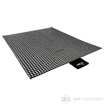 Nils NC2311 PIKNIKA PAKLĀJIS BALTS-MELNS 200x200 CM PE + ALU CAMP