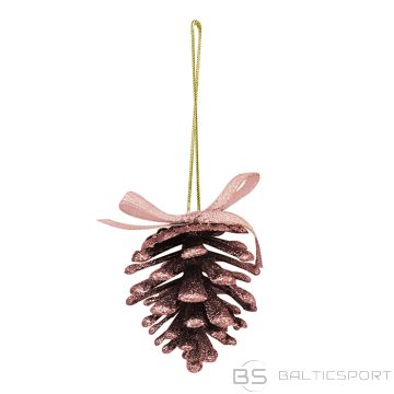 Egļu rotājumi 13/6cm, zeltīti rozā