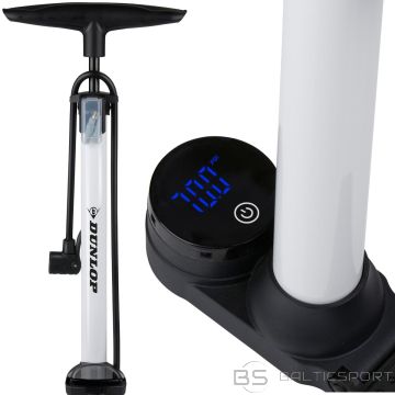 Dunlop WORKSHOP-BICYCLE PUMP 174Psi (12Bar) WITH ELECTRONIC MANOMETER FOLDABLE BASE