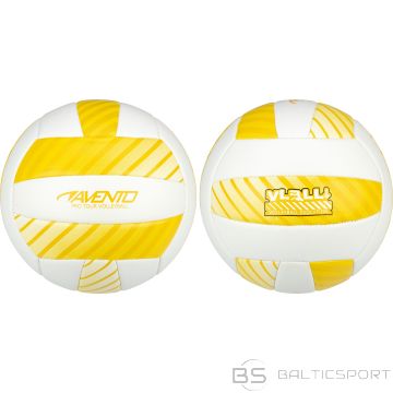 Volleyball ball AVENTO 16VF Yellow/White PVC leather