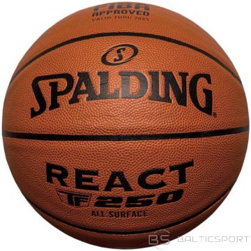 Basketbola bumba /Spalding Basketball React TF-250 Logo Fiba 76967Z (7)