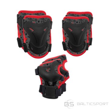 Sevenpolska Spiderman aizsargi, sarkani melni