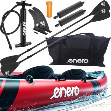ENERO 2-Person Inflatable Kayak 385x96x42 cm, PVC, 200 kg