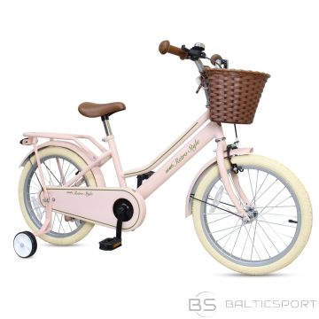Bērnu velosipēds 18 collu retro stils rozā ENERO