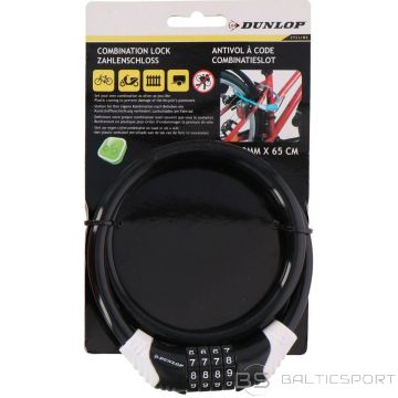 Dunlop SPIRAL BICYCLE LOCK WITH CODE 10MMx65CM BLACK